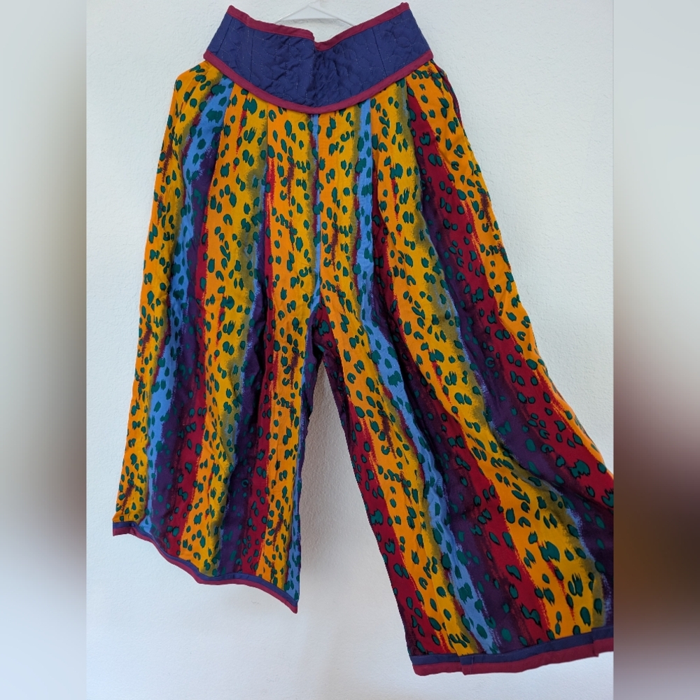 Vintage Vtg 80s Jeanne Marc Colorful Palazzo Pants